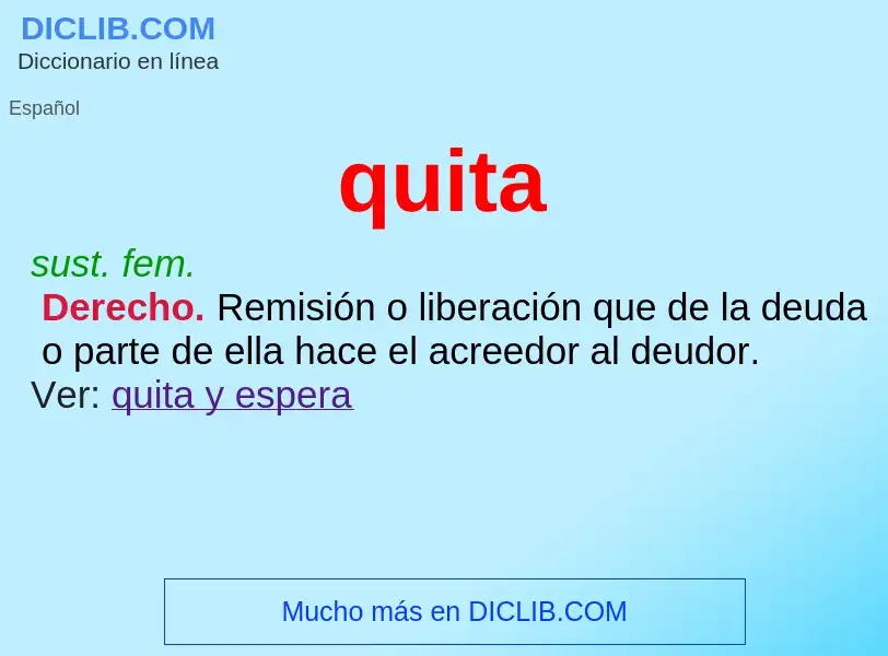 What is quita - definition