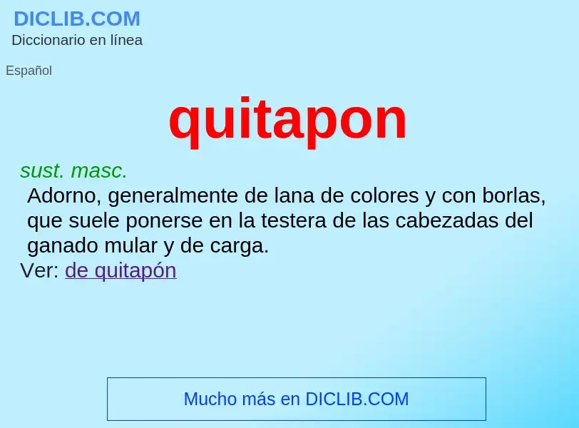 What is quitapon - meaning and definition