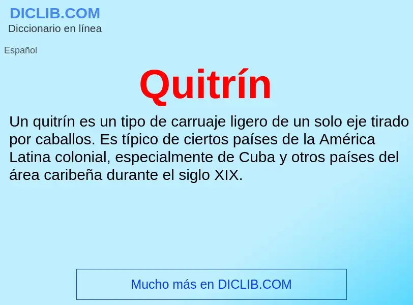 What is Quitrín - meaning and definition