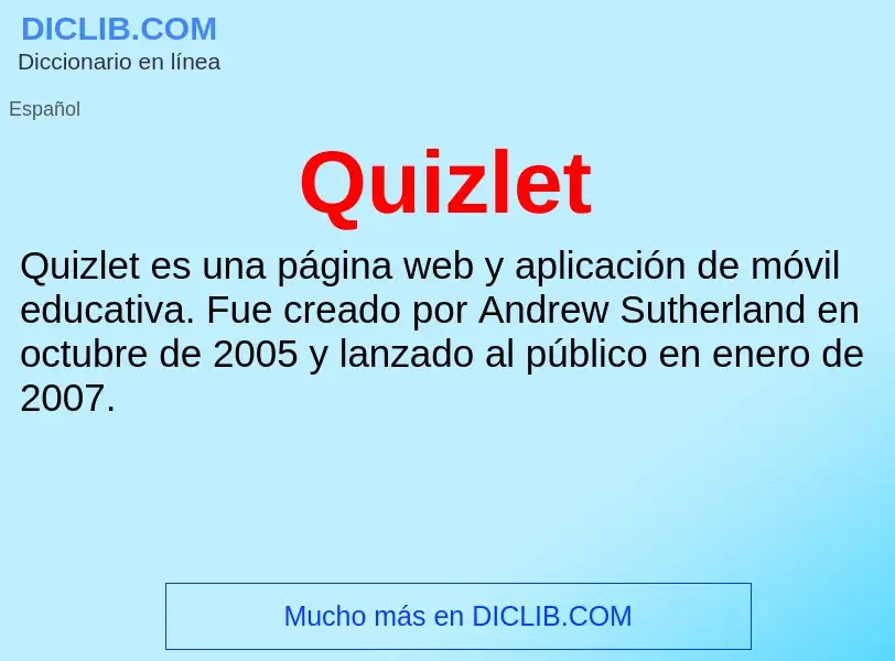 ¿Qué es Quizlet? - significado y definición