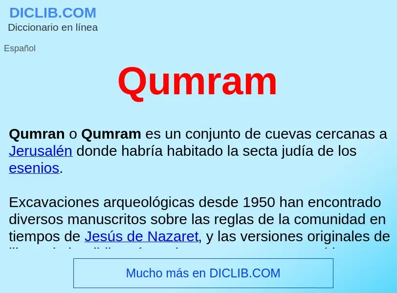 Wat is Qumram  - definition