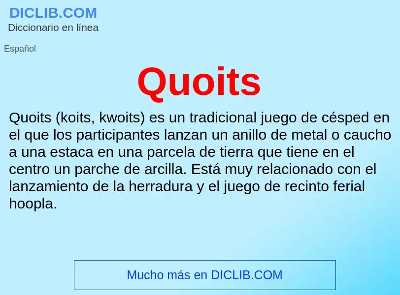 Что такое Quoits - определение