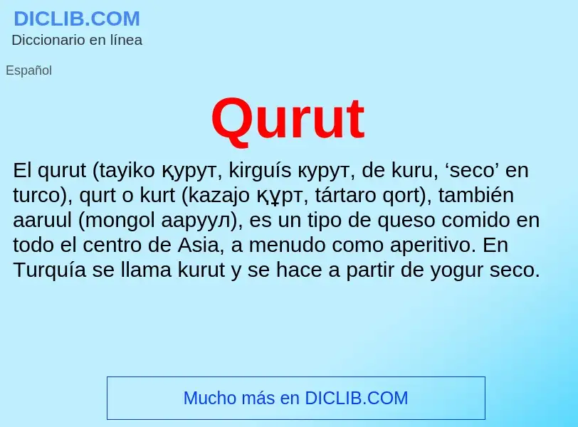 Что такое Qurut - определение