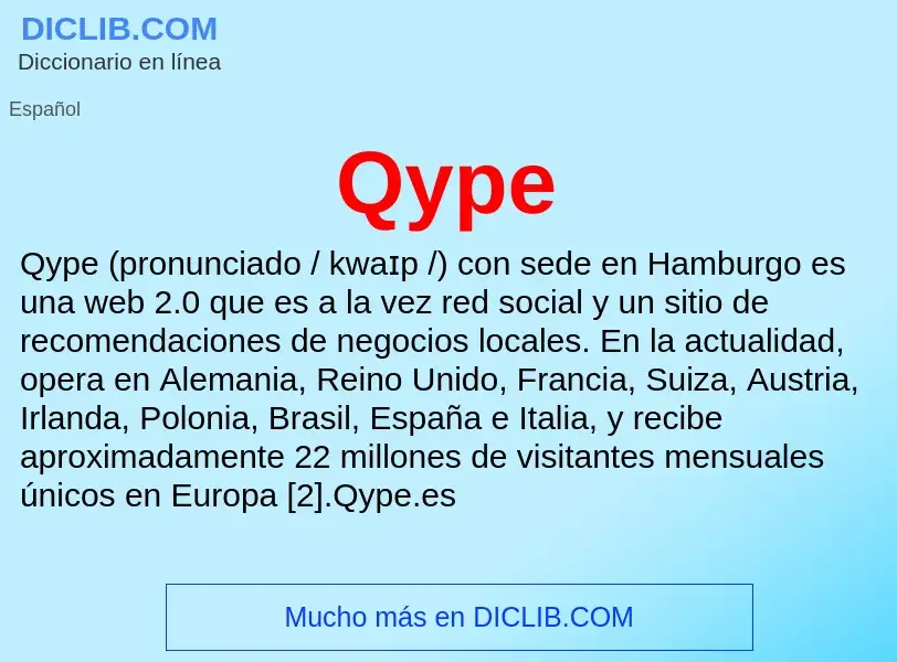 ¿Qué es Qype? - significado y definición