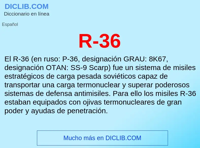 Wat is R-36 - definition