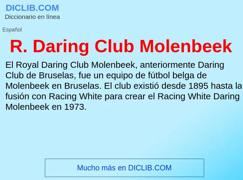 Wat is R. Daring Club Molenbeek - definition