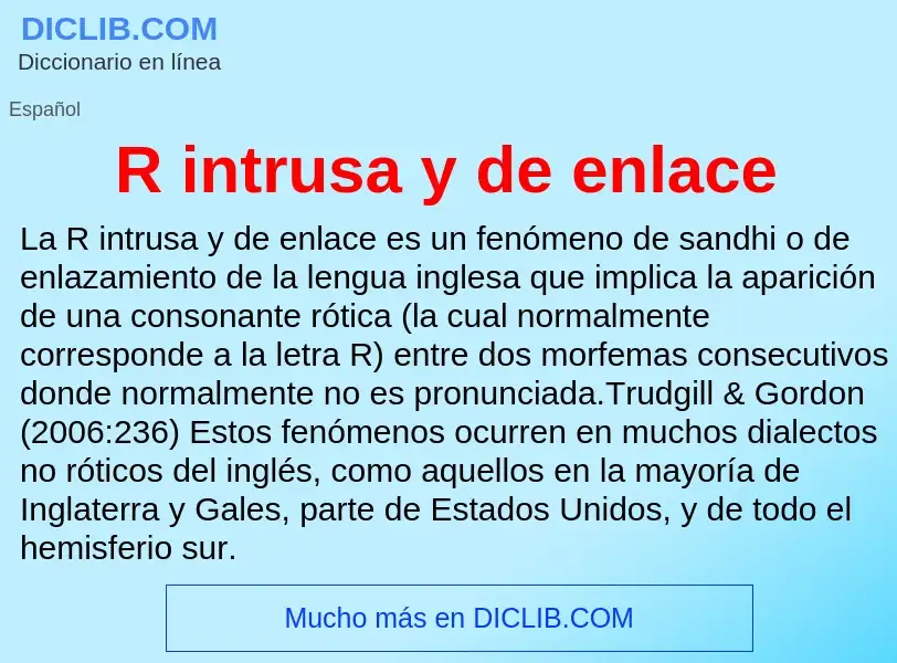 Wat is R intrusa y de enlace - definition