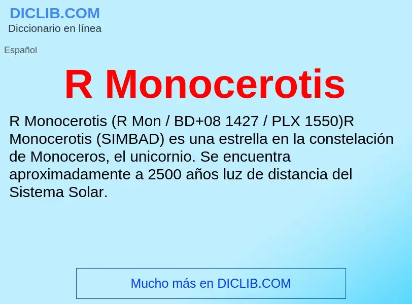 Wat is R Monocerotis - definition