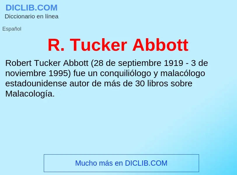 Wat is R. Tucker Abbott - definition