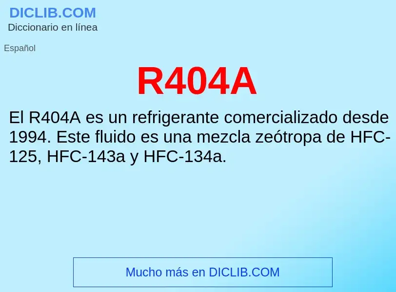 Wat is R404A - definition