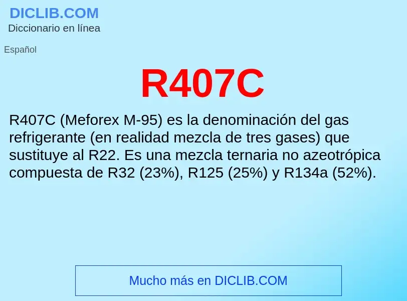 Wat is R407C - definition