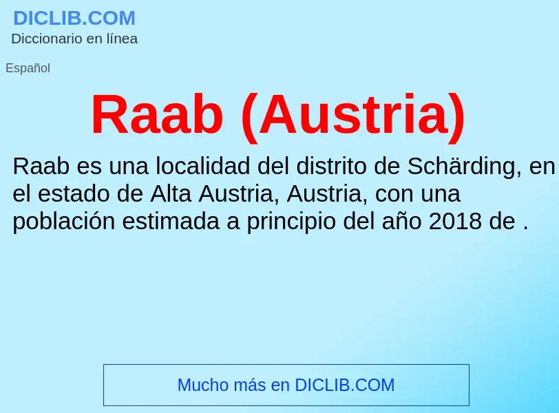 Что такое Raab (Austria) - определение