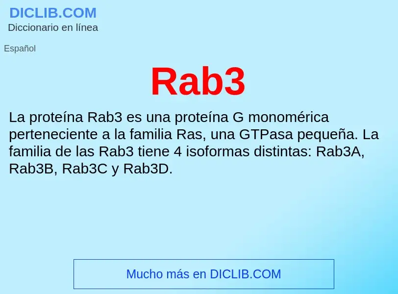 ¿Qué es Rab3? - significado y definición