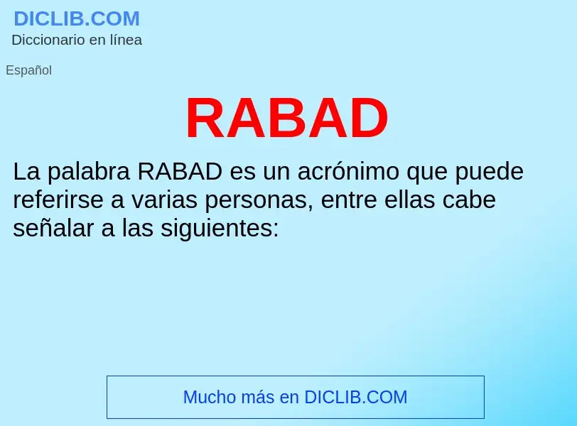 Wat is RABAD - definition