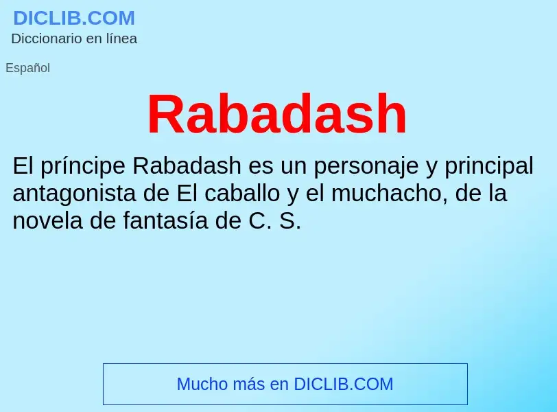 ¿Qué es Rabadash? - significado y definición