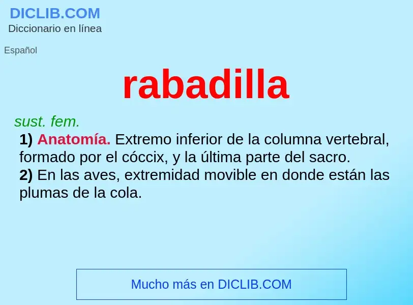 What is rabadilla - definition