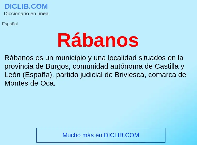 What is Rábanos - meaning and definition