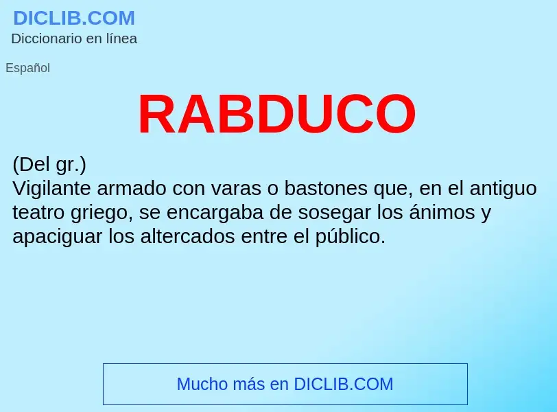 Wat is RABDUCO - definition