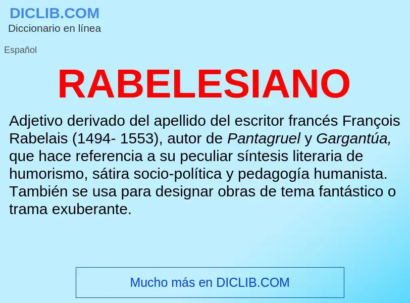 Wat is RABELESIANO - definition