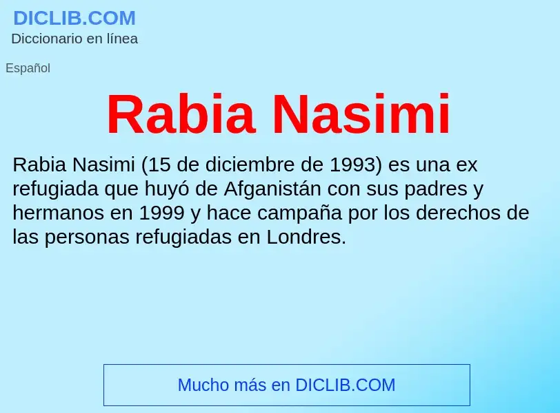 ¿Qué es Rabia Nasimi? - significado y definición