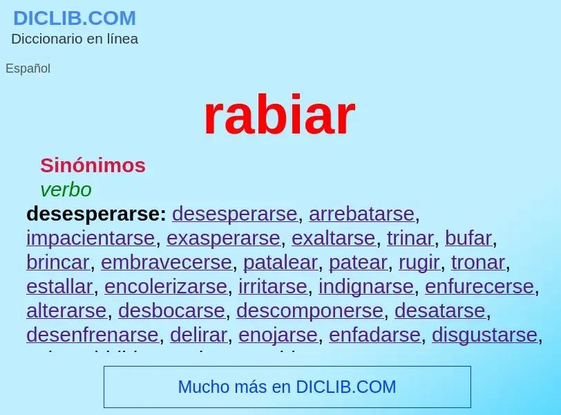 O que é rabiar - definição, significado, conceito