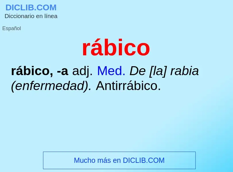 Wat is rábico - definition