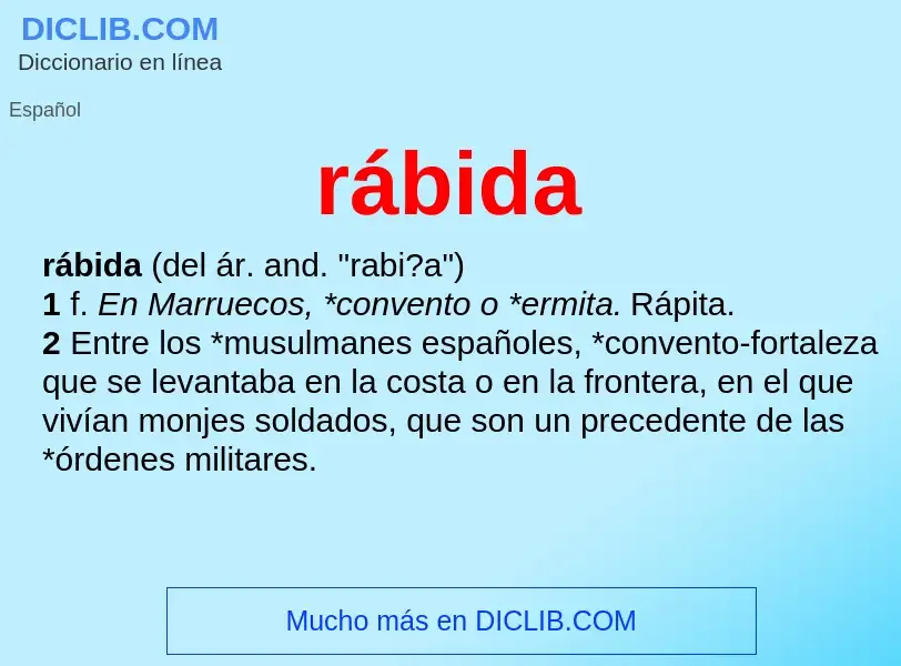 Wat is rábida - definition