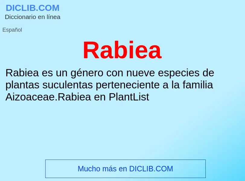 ¿Qué es Rabiea? - significado y definición