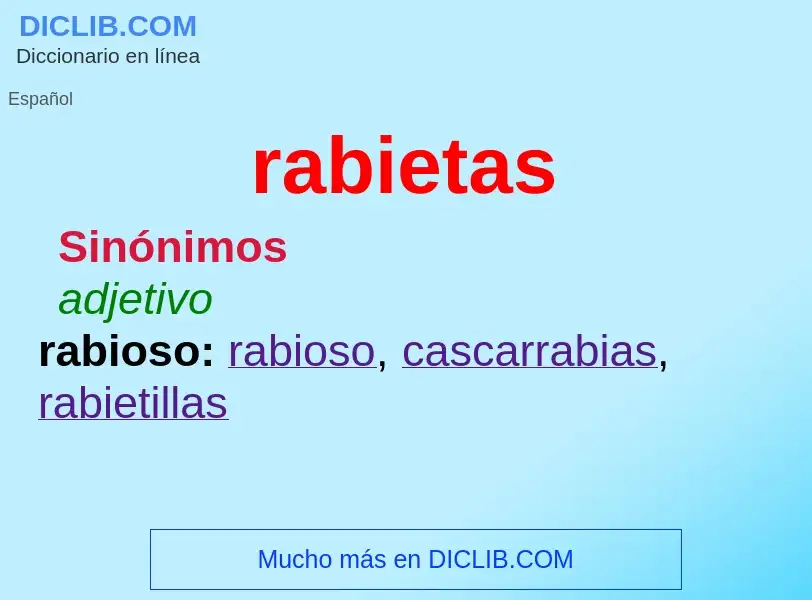 Wat is rabietas - definition