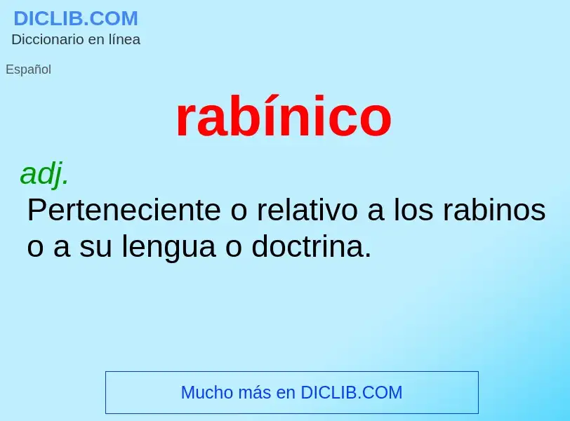 What is rabínico - definition