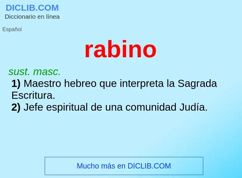 ¿Qué es rabino? - significado y definición