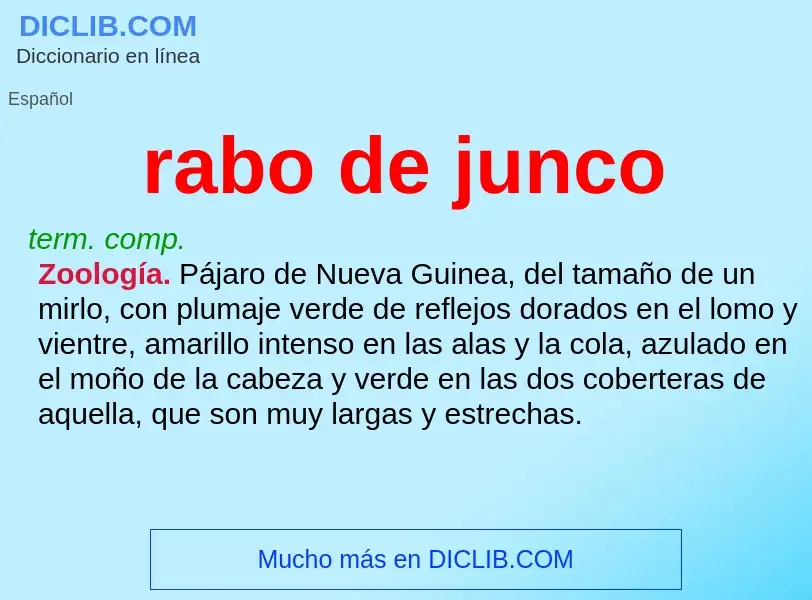 ¿Qué es rabo de junco? - significado y definición