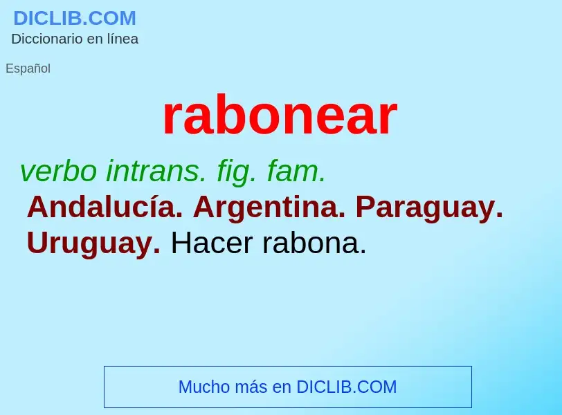 What is rabonear - meaning and definition