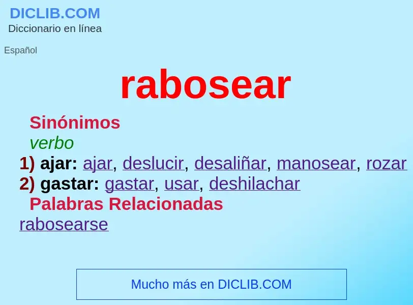 What is rabosear - meaning and definition