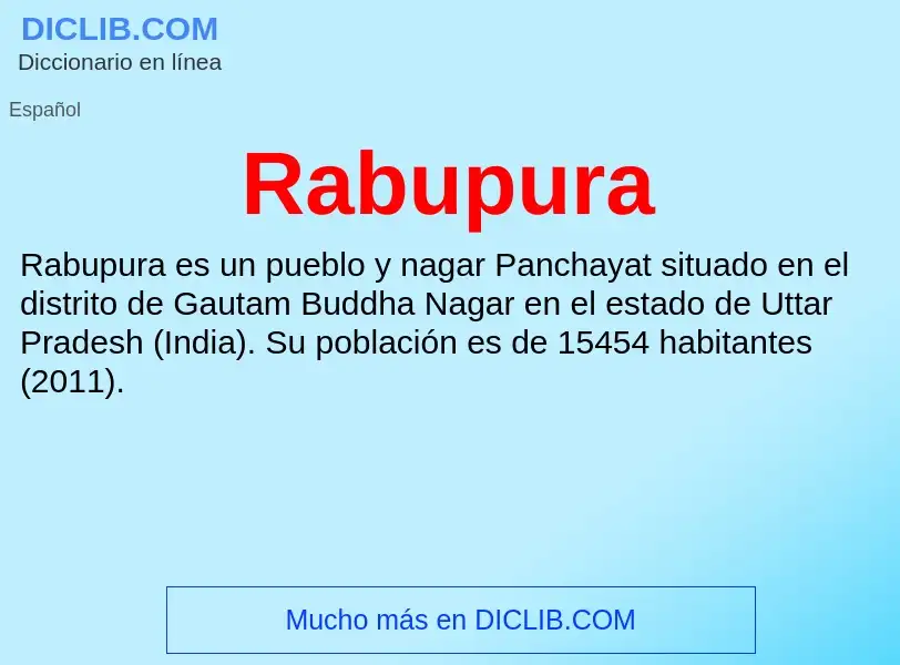 ¿Qué es Rabupura? - significado y definición