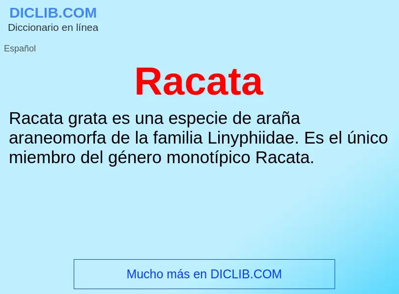 ¿Qué es Racata? - significado y definición