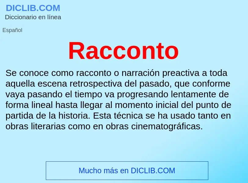 Что такое Racconto - определение