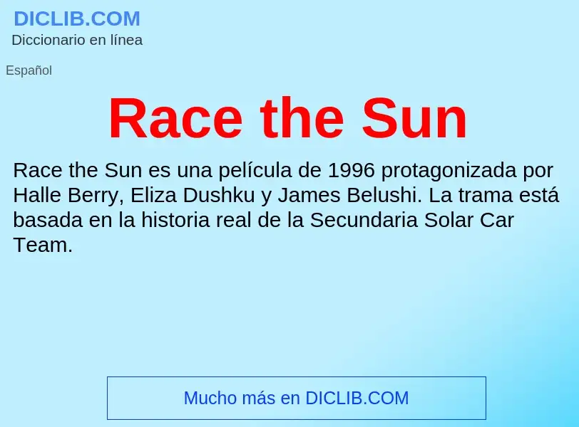 Что такое Race the Sun - определение