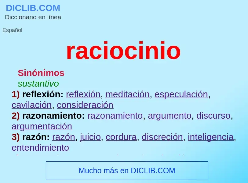 O que é raciocinio - definição, significado, conceito