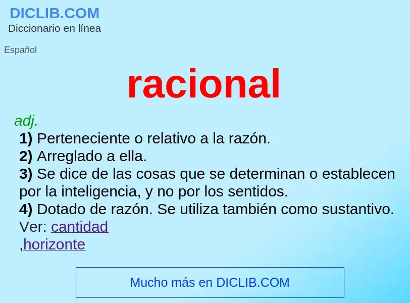 What is racional - meaning and definition