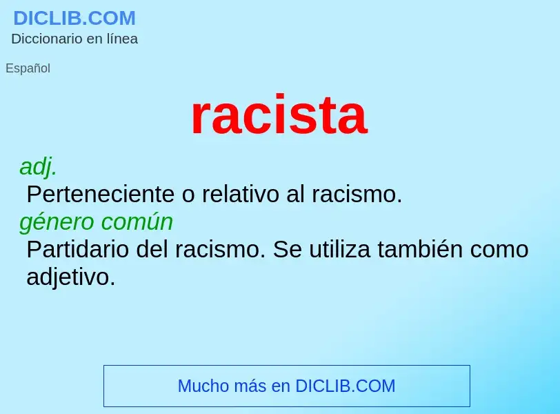 Что такое racista - определение