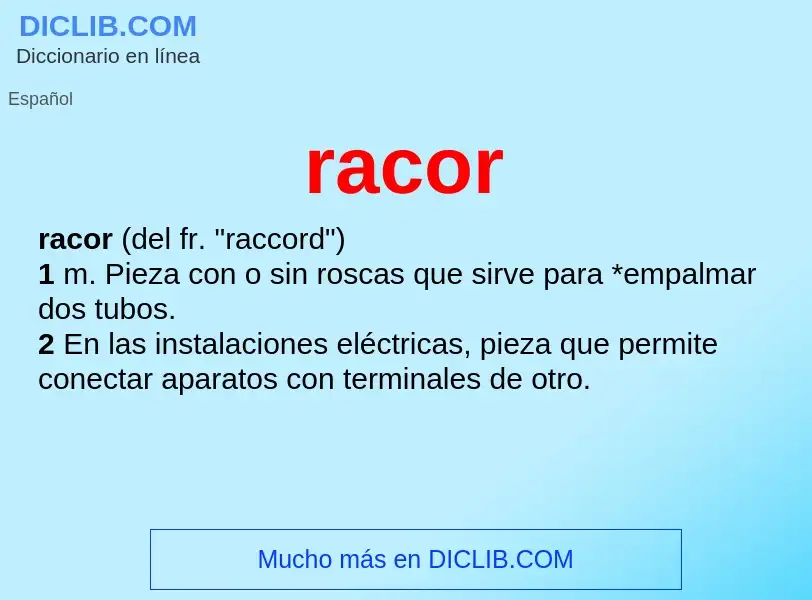 Wat is racor - definition