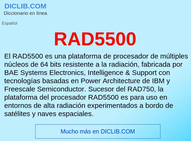 Wat is RAD5500 - definition