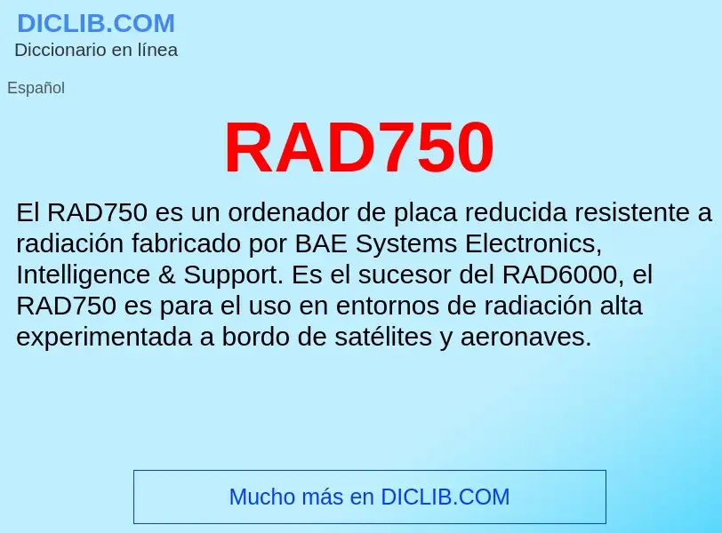 Wat is RAD750 - definition