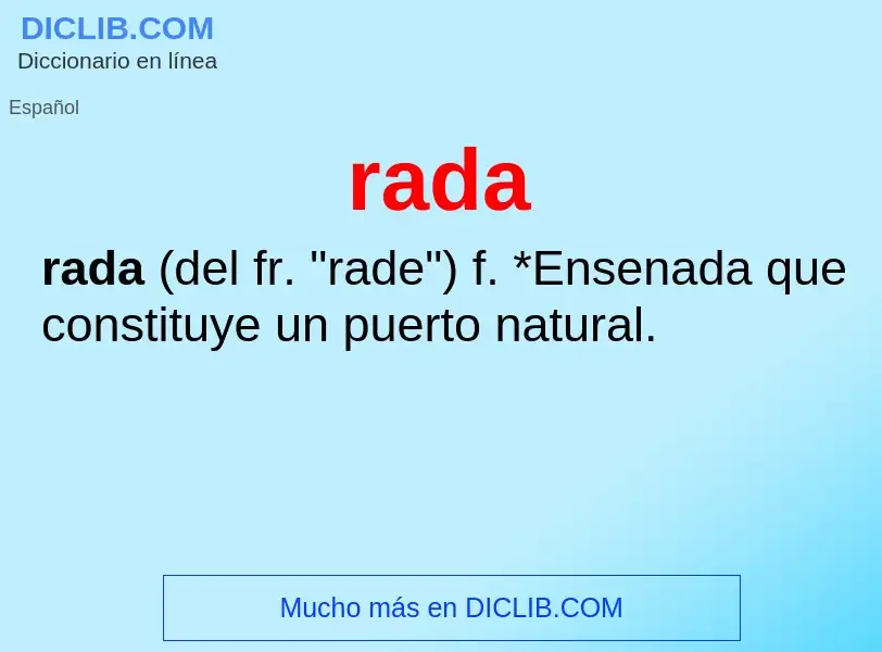 Was ist rada - Definition