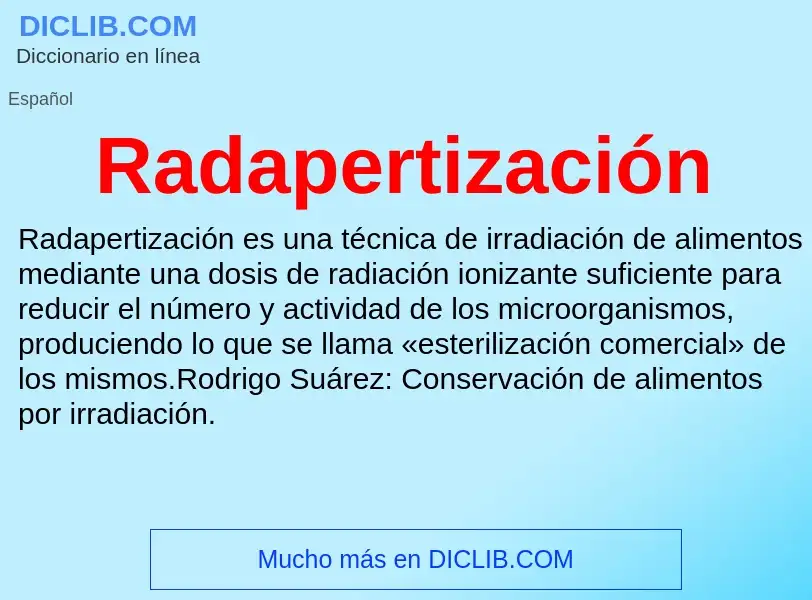 ¿Qué es Radapertización? - significado y definición