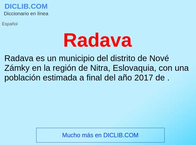 ¿Qué es Radava? - significado y definición