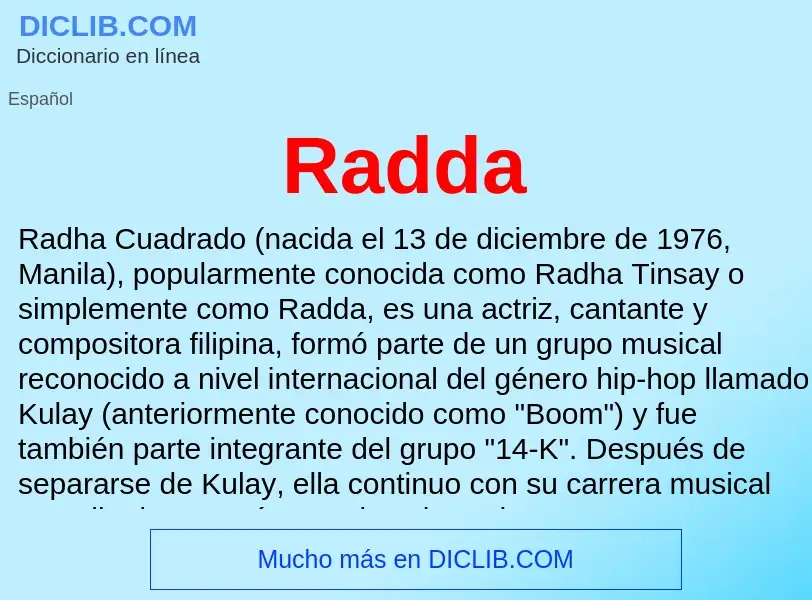 ¿Qué es Radda? - significado y definición