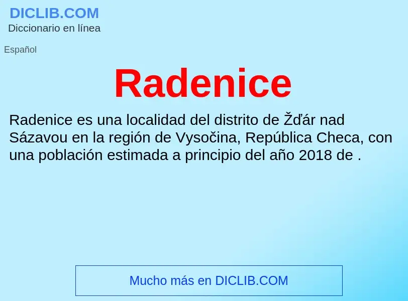 ¿Qué es Radenice? - significado y definición