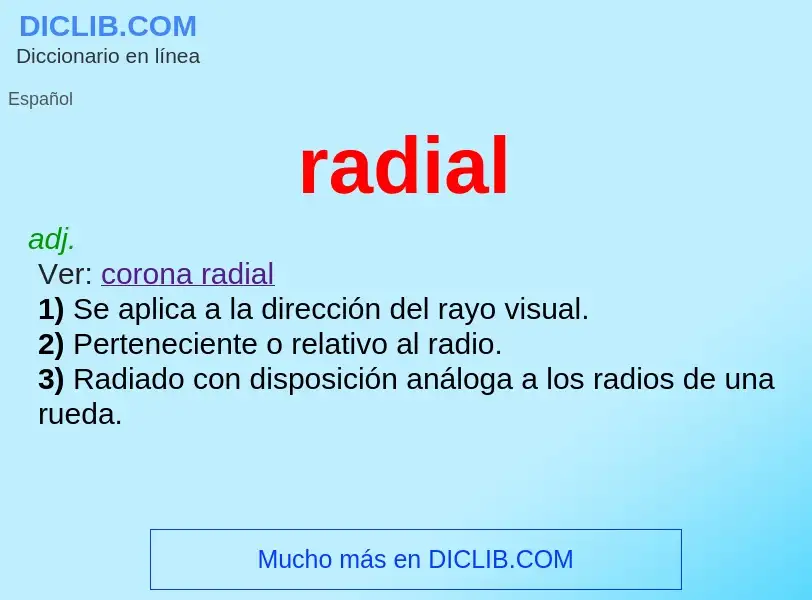 Che cos'è radial - definizione